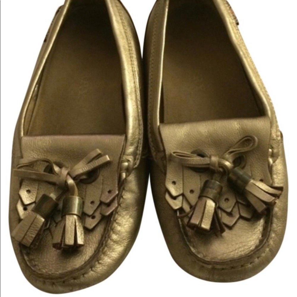 Burberry loafer moccasins gold sz 7